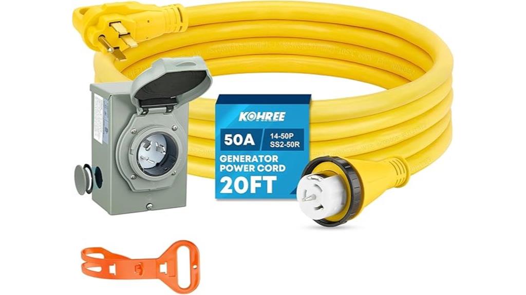 50 amp generator cord kit