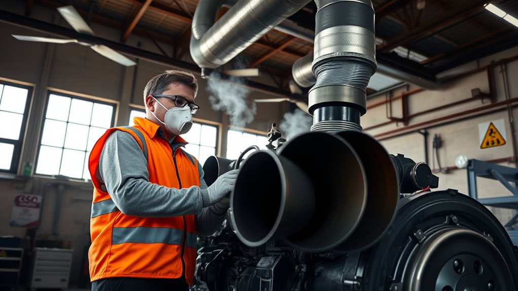 ensure engine ventilation safety