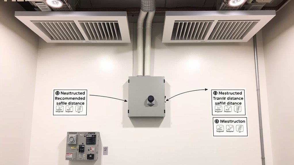 ensure proper clearance ventilation