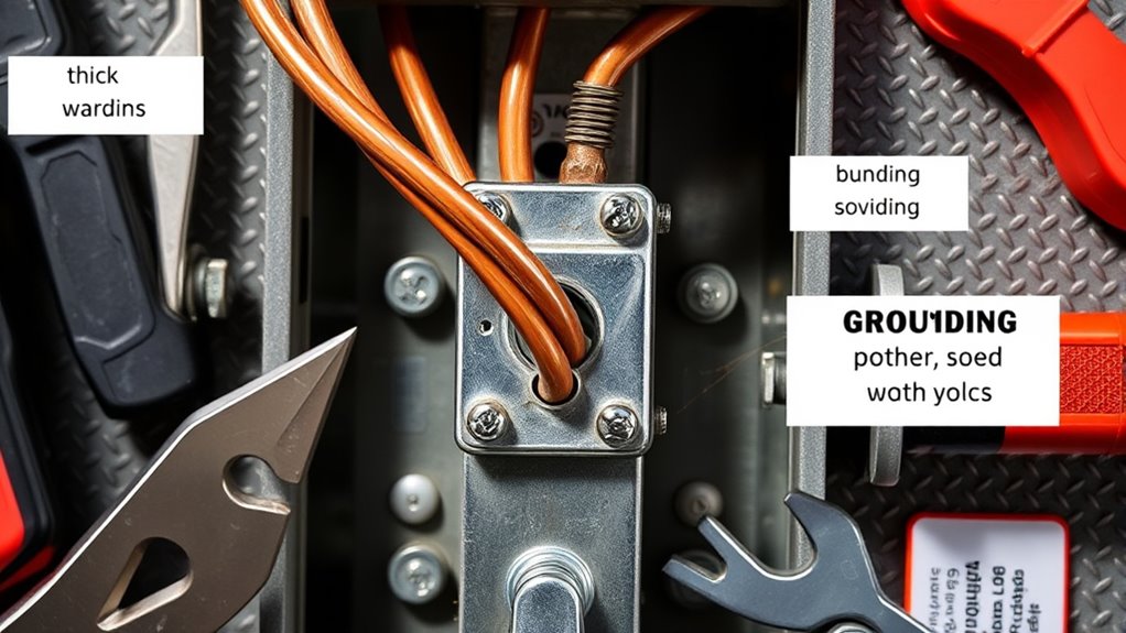 ensure proper grounding and bonding