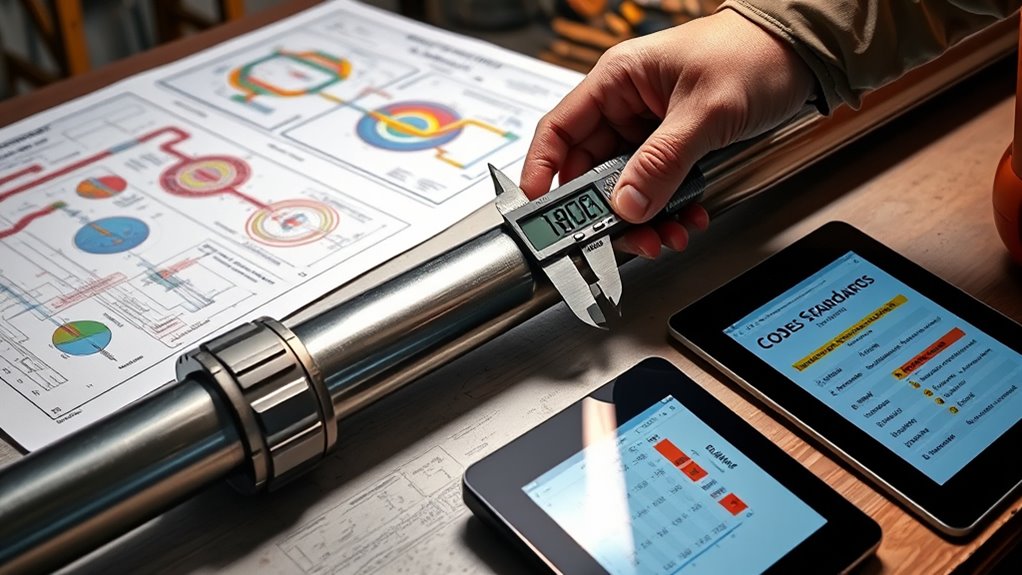 gas flow pipe distance