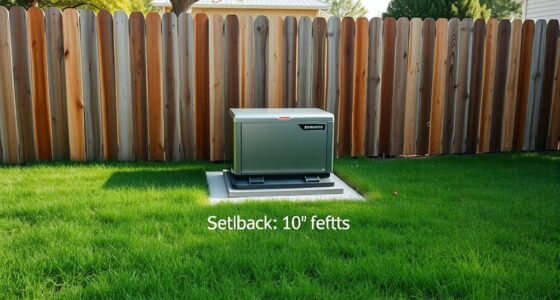 generator installation setback guidelines