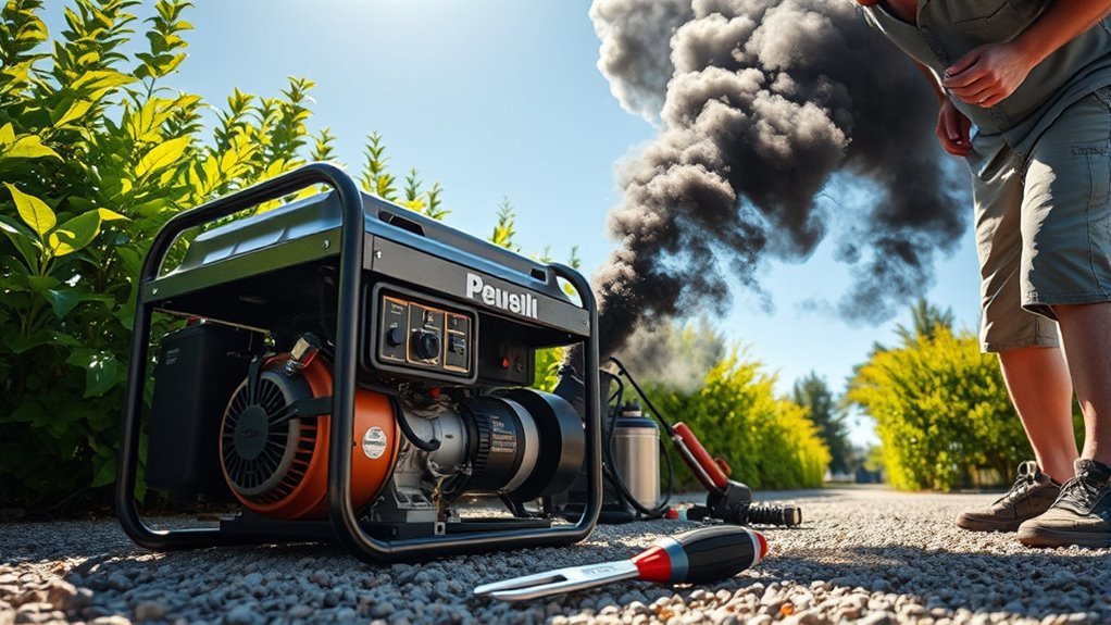 generator muffler and vibration issues