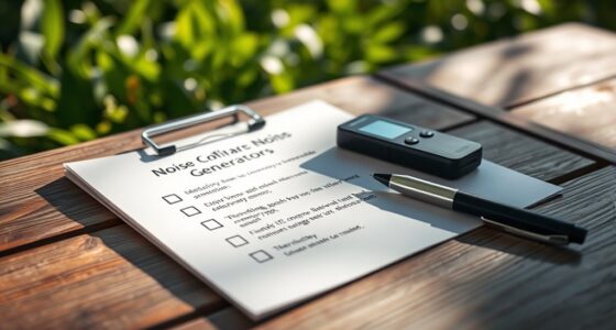 generator noise regulations checklist