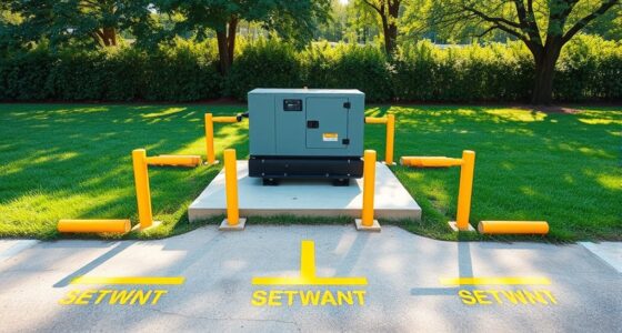 generator placement setbacks checklist