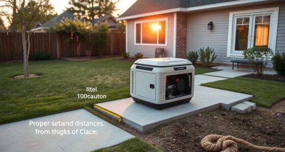 generator setback placement guidelines