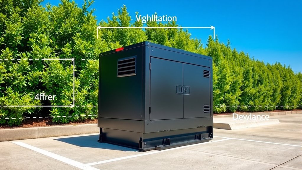 generator ventilation clearance guidelines