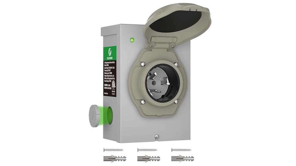 heavy duty weatherproof power inlet