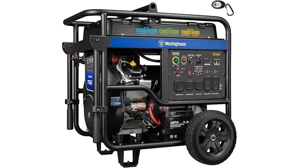 high power tri fuel portable generator