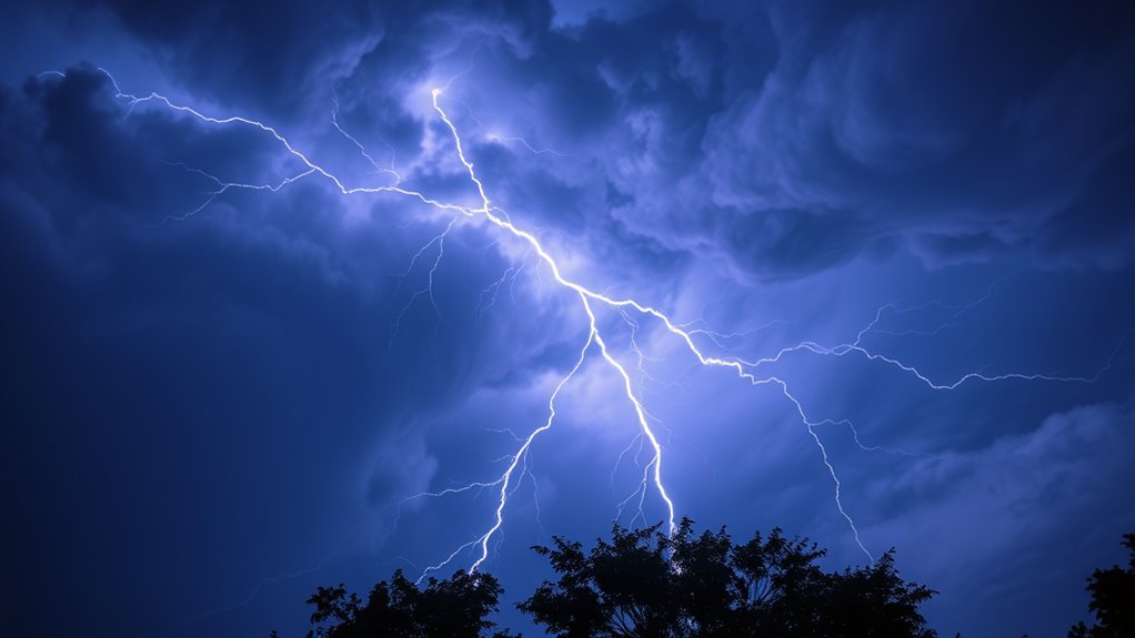 lightning formation through charge separation