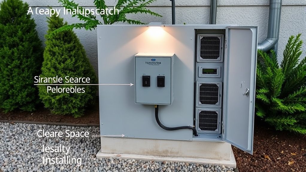 maintain clear ventilated space