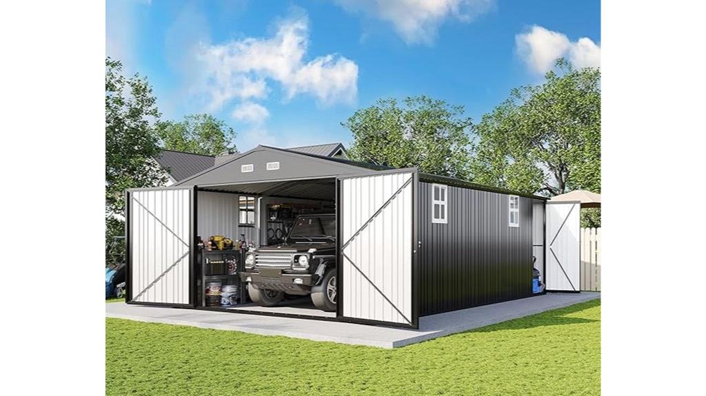 metal garage shed dimensions