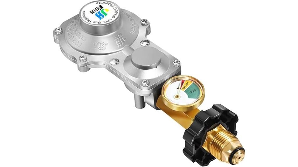 propane regulator with gauge