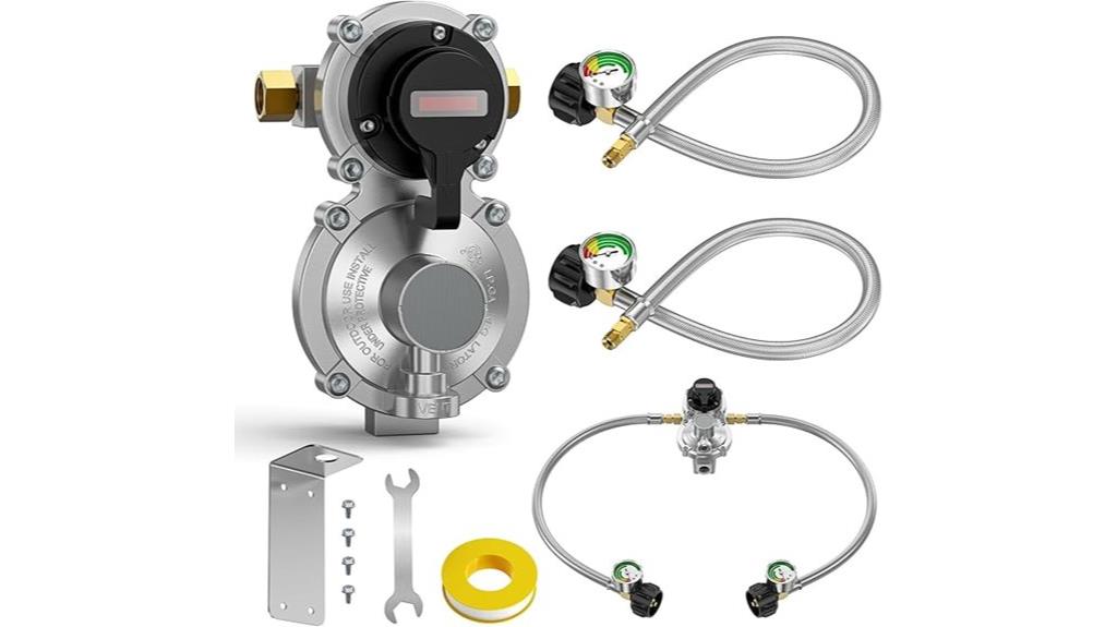 propane regulator with gauge