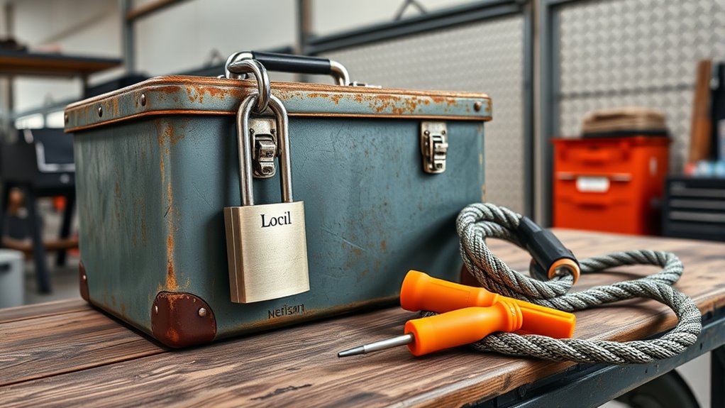 secure tools with deterrents