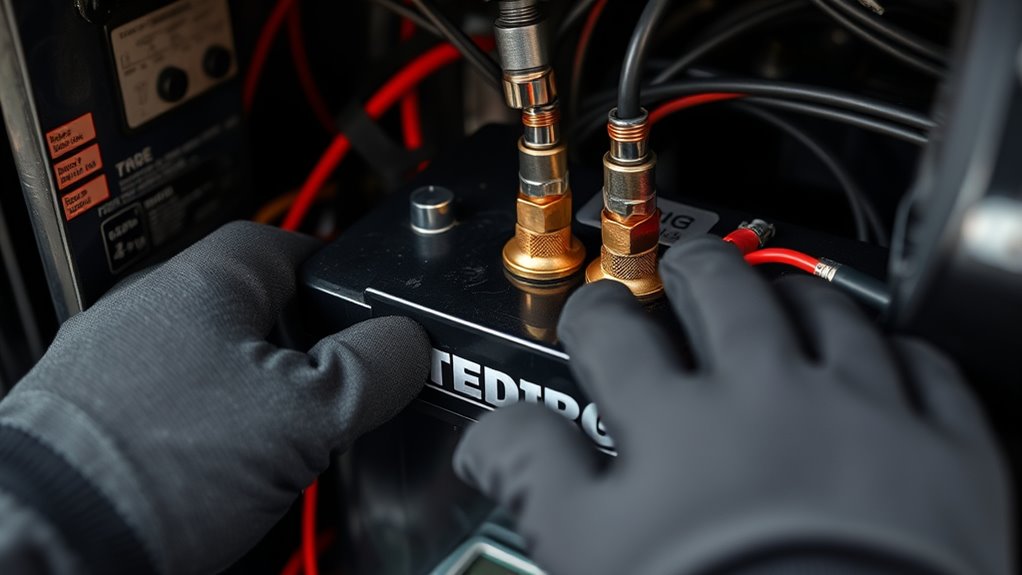 test battery and wiring