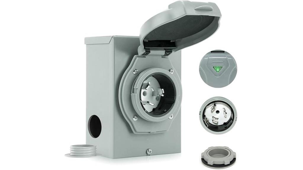 weatherproof 50a power inlet