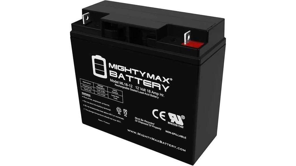 12v 18ah rechargeable battery