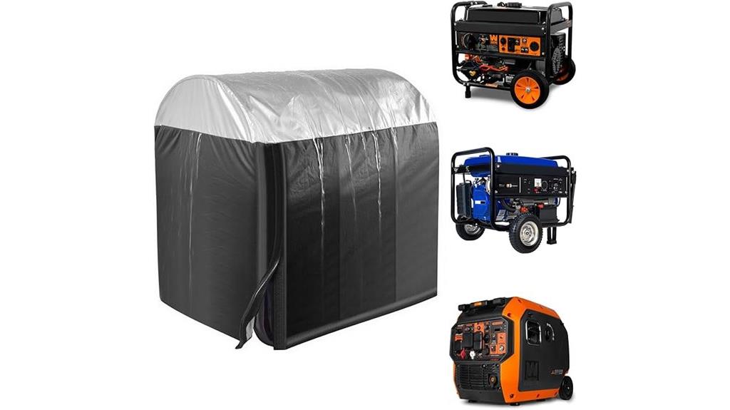 black portable generator cover