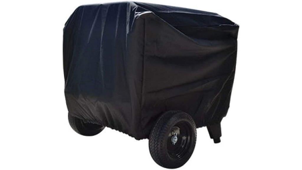 black portable generator cover