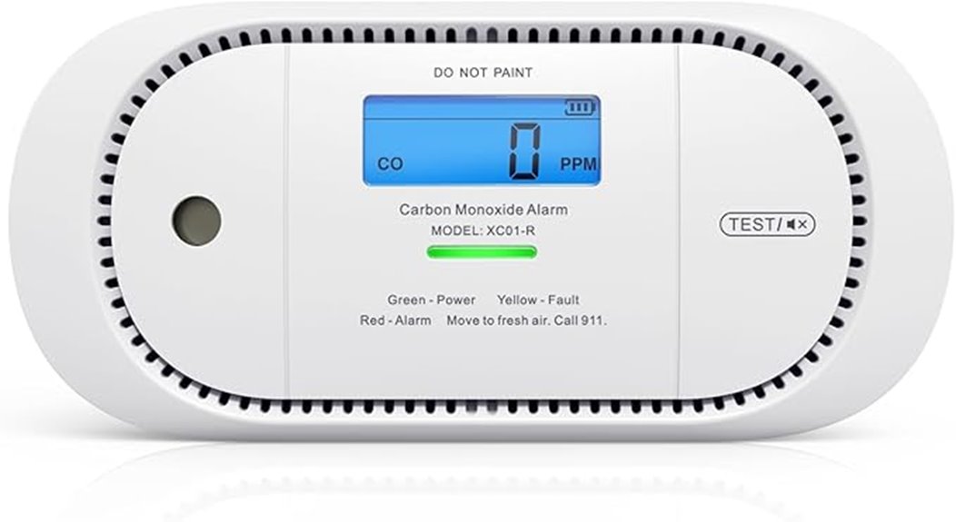 carbon monoxide digital alarm