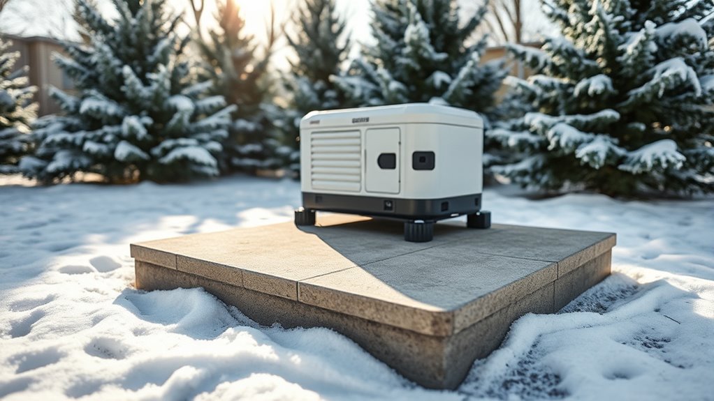 cold climate generator pads