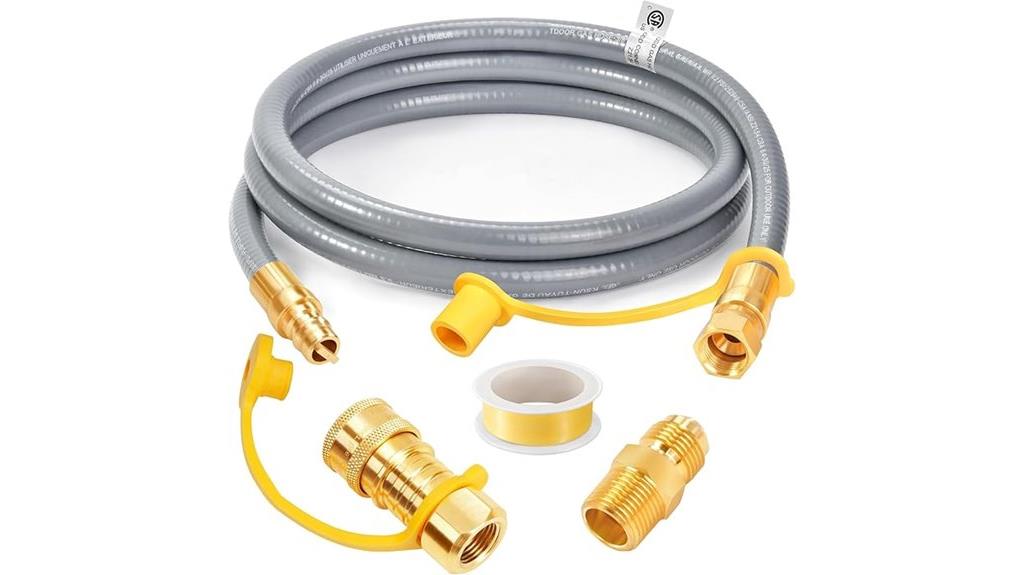 gas hose with sealing tape