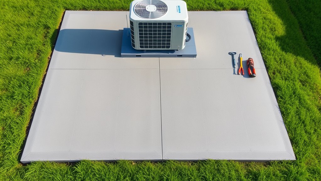 generator pads for heat pumps