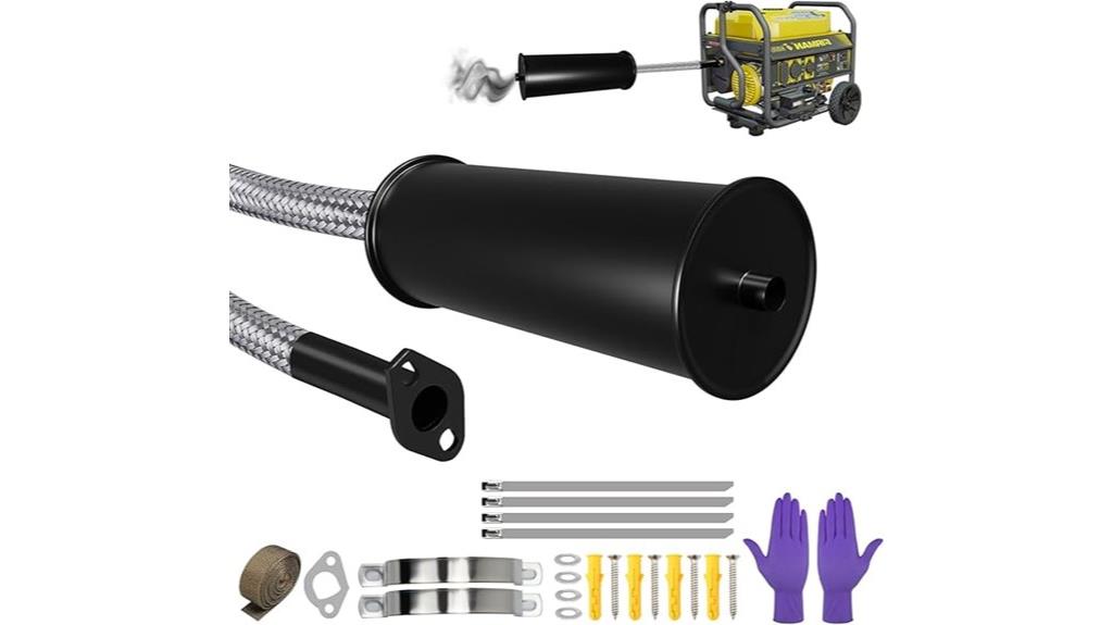 generator silencer exhaust extension