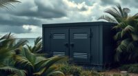 hurricane resistant generator enclosures