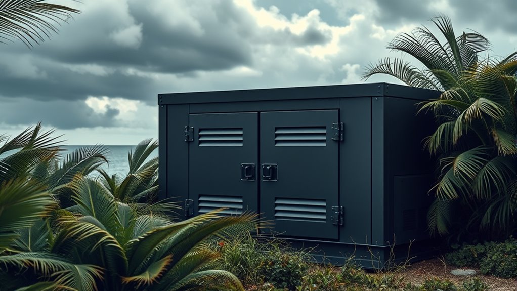 hurricane resistant generator enclosures