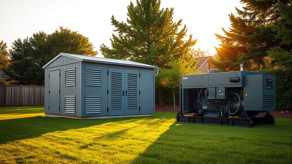 large home generator sheds
