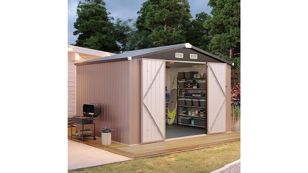 metal shed with floor