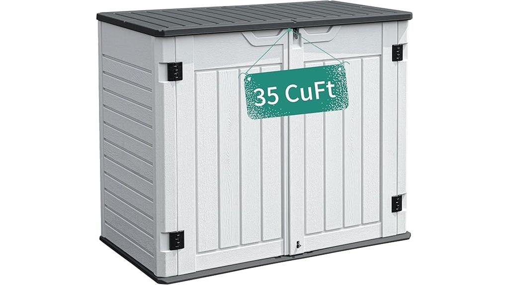 outdoor horizontal storage shed