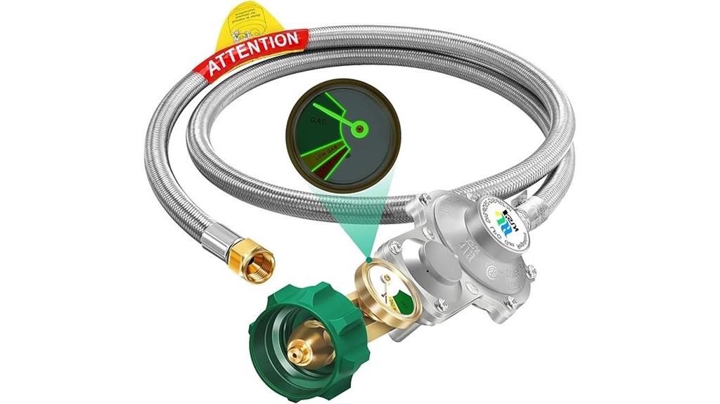 propane regulator hose gauge