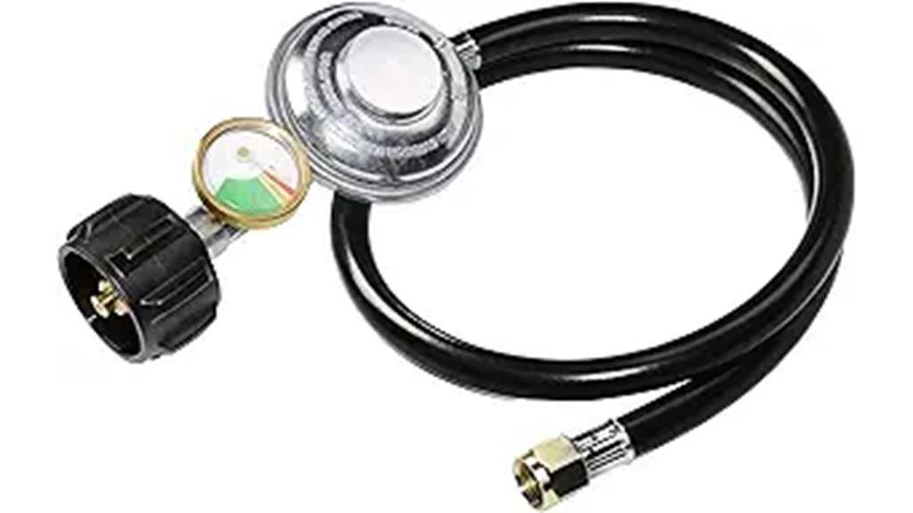 propane regulator hose gauge