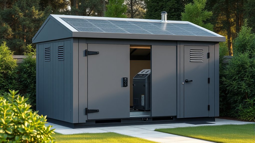 top generator sheds for heat pumps