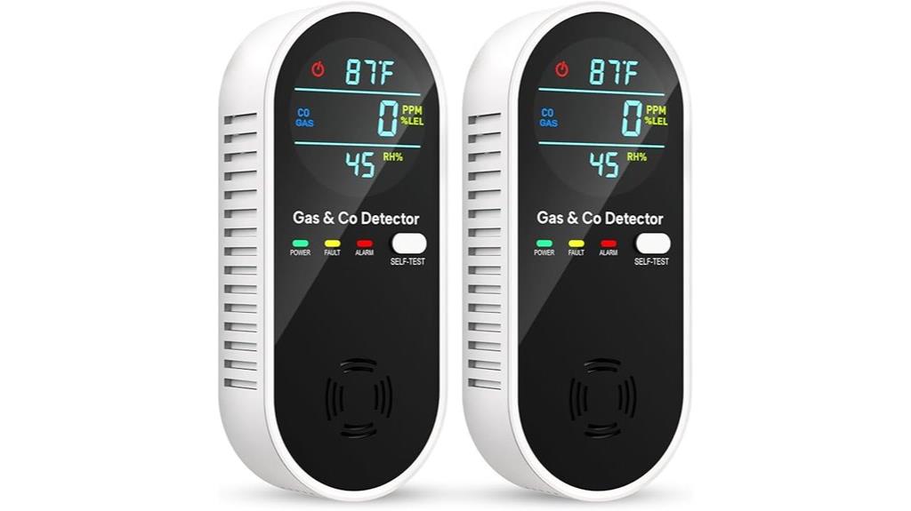 two carbon monoxide detectors