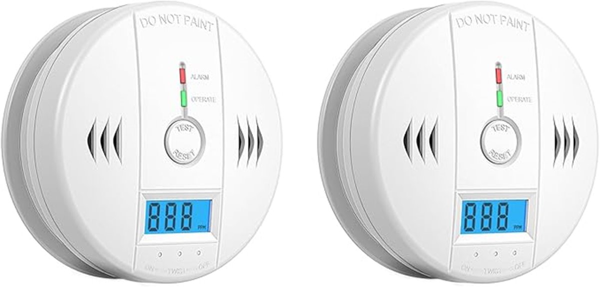 two carbon monoxide detectors