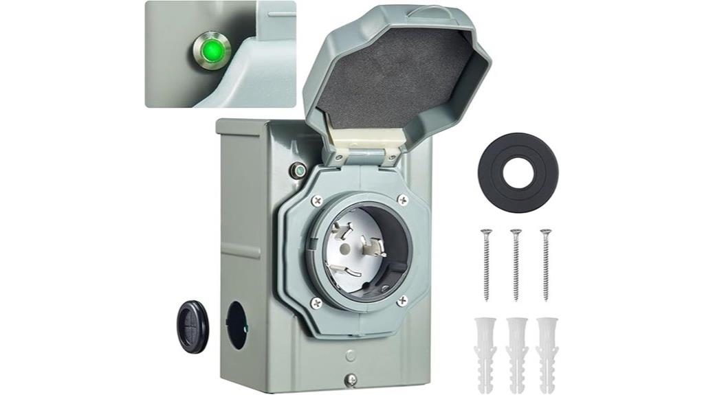 weatherproof 50 amp power inlet