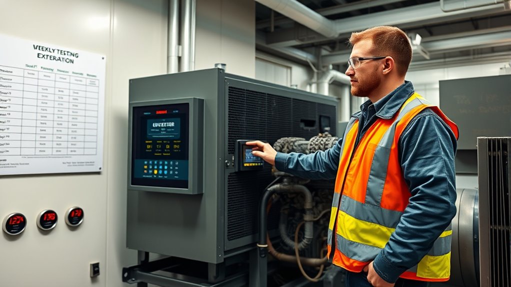 schedule weekly generator testing