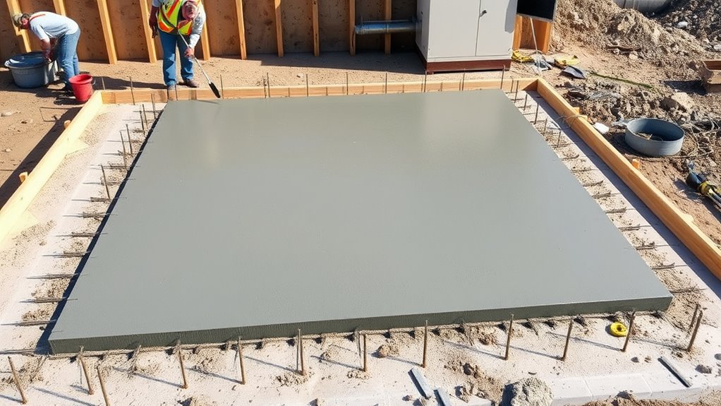 solid concrete generator foundation