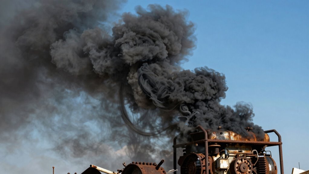 generator emitting black smoke