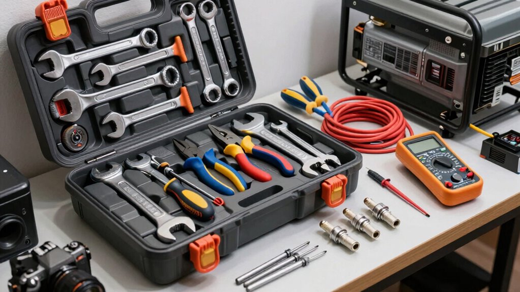 organized safe maintenance tools
