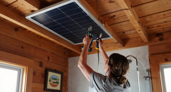 A Basically All-Wood Paneled '70s Bathroom Got an Americana Folk Makeover