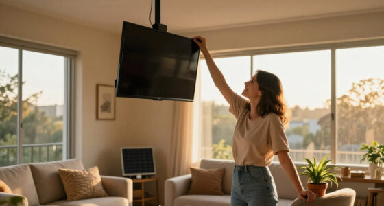 She Didn't Want Her TV Taking Up Wall Space — So She Hung It From The Ceiling