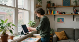 This 500-Square-Foot Studio Doubles As An Artist's Home And Workspace