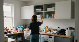 A Laundry Room Was An Eyesore Until IKEA Cabinets Gave It An Organized Redo