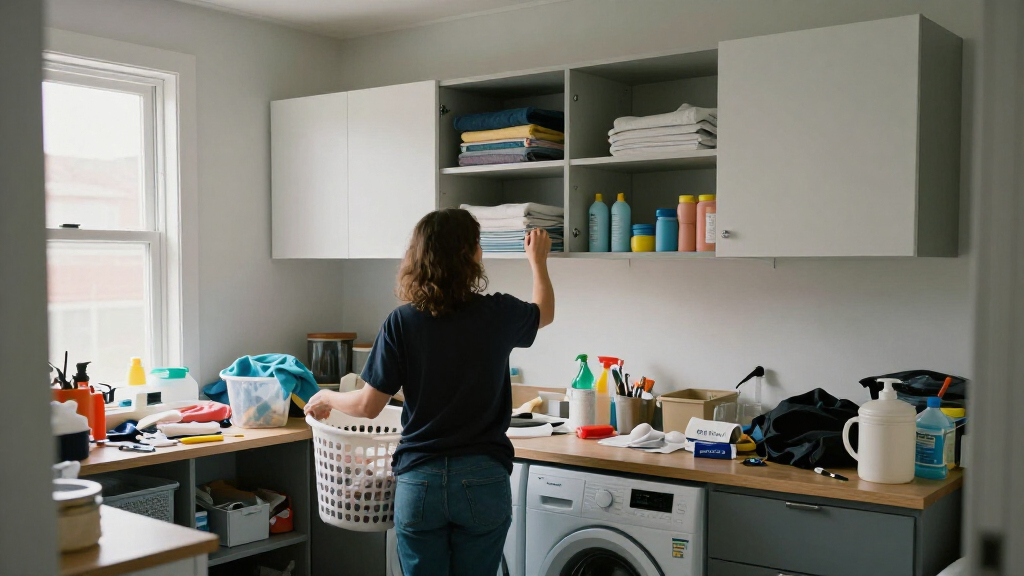 A Laundry Room Was An Eyesore Until IKEA Cabinets Gave It An Organized Redo
